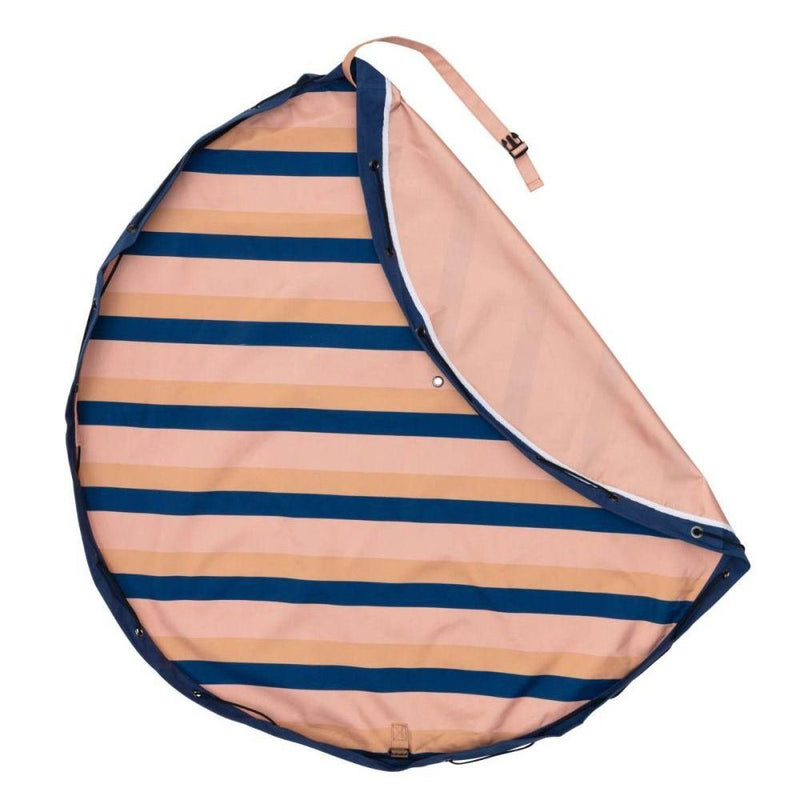 Playandgo Opbergzak / Speelmat Mokka Stripes Outdoor - Studio Play