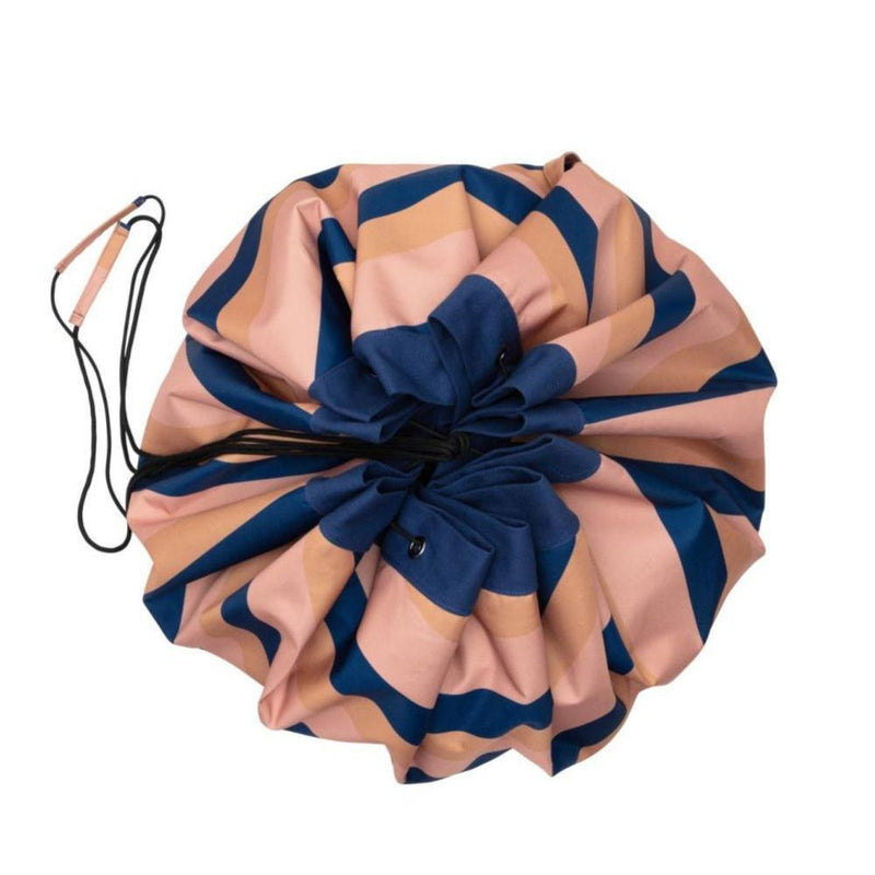 Playandgo Opbergzak / Speelmat Mokka Stripes Outdoor - Studio Play