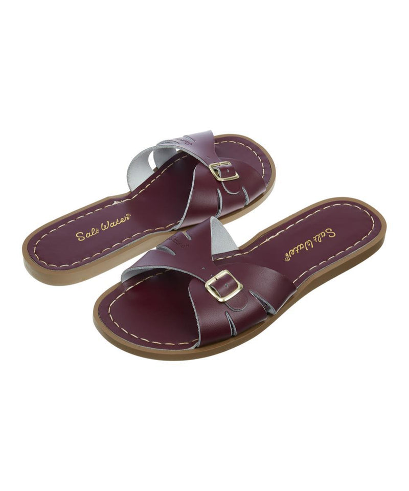 Salt-Water Sandals Adult Classic Slide Claret