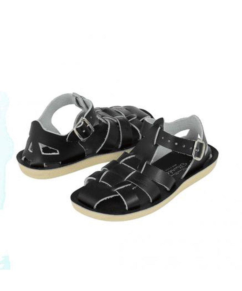 Salt-Water Sandals Kids Shark Black