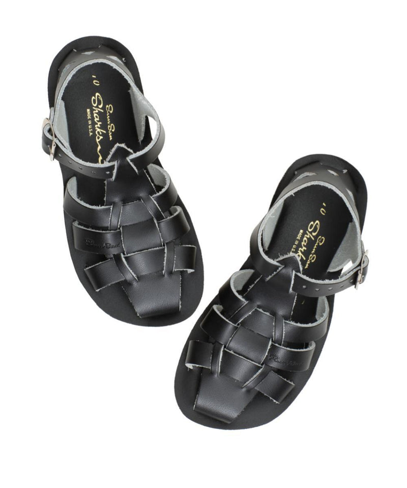 Salt-Water Sandals Kids Shark Black