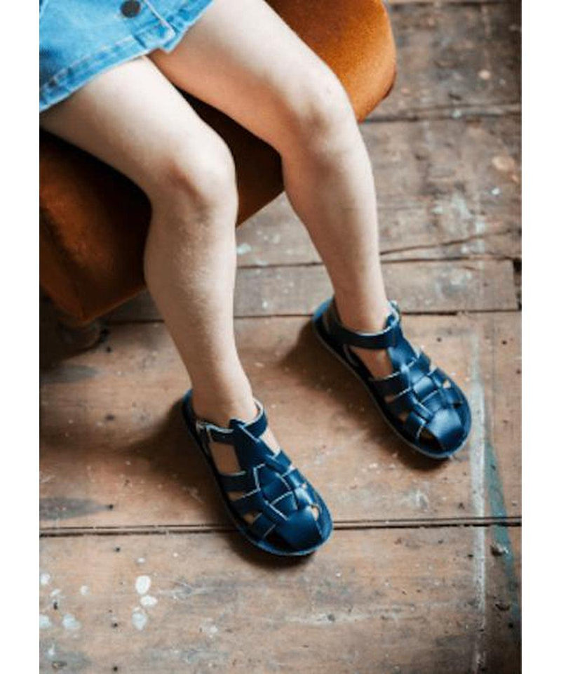 Salt-Water Sandals Kids Shark Tan