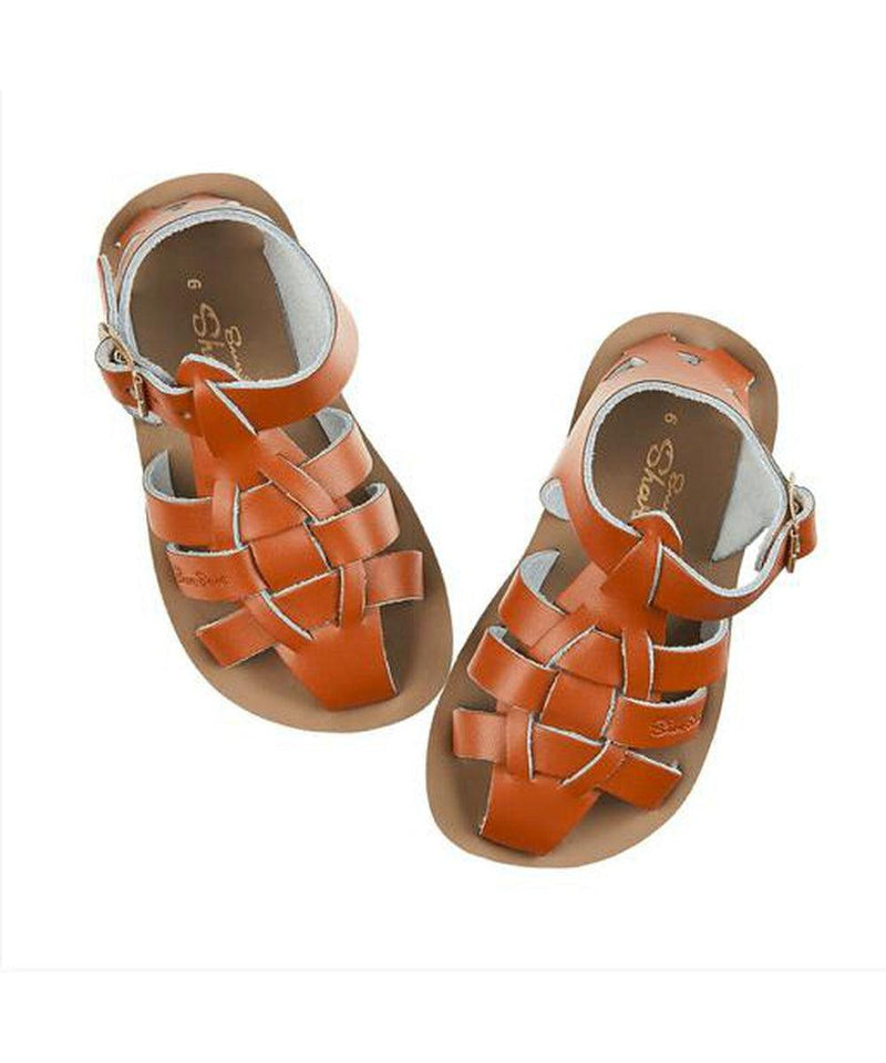 Salt-Water Sandals Kids Shark Tan