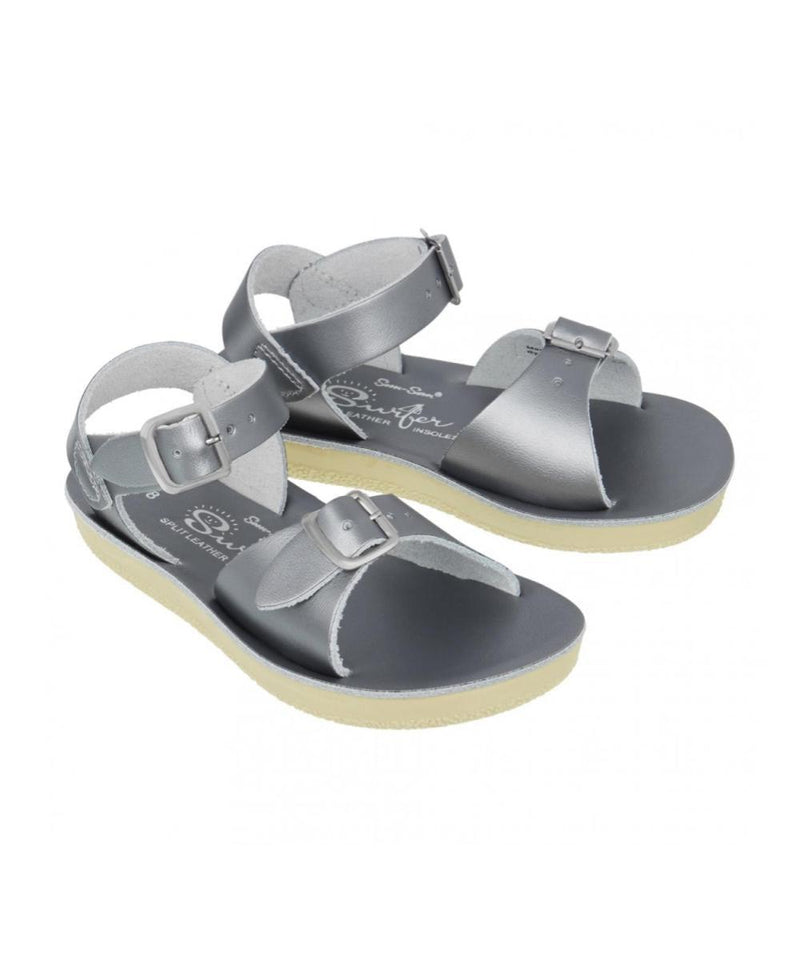 Salt-Water Sandals Kids Surfer Pewter