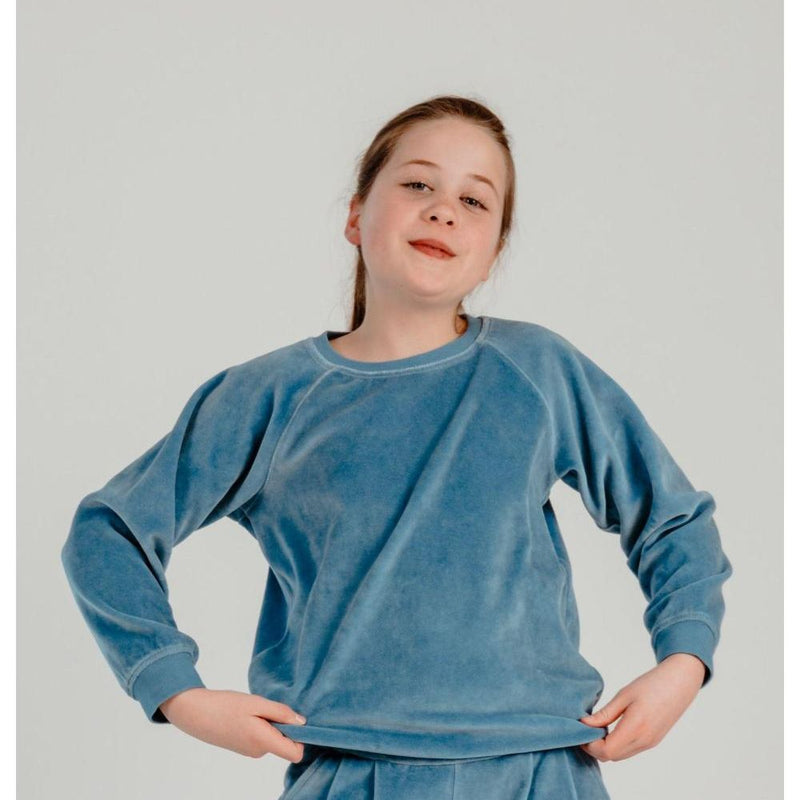 Selva Sauvage Basile Sweater Velvet / Blue Heaven - Studio Play