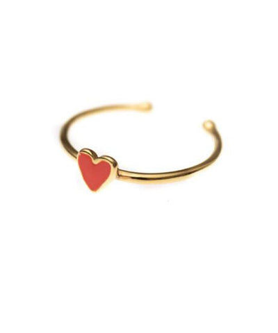 Selva Sauvage Ring Heart Red