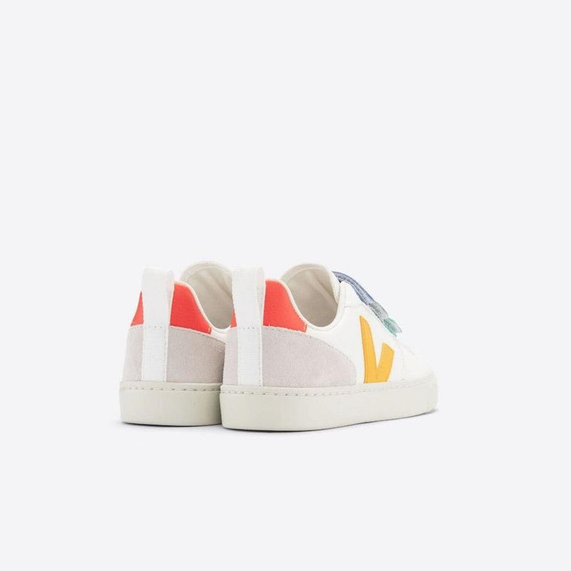 Veja BABY Small V - 10 Velcro Chromefree Multico White Ouro - Studio Play