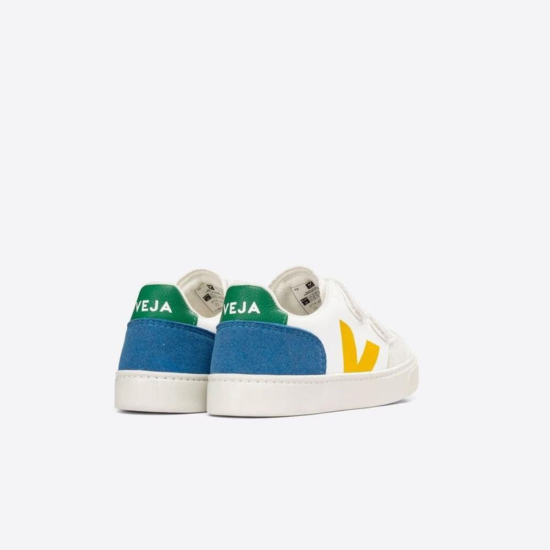 Veja BABY Small V - 12 Chromefree White Multico Indigo - Studio Play