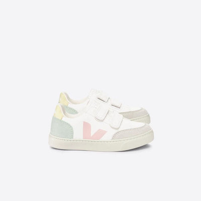 Veja KIDS Small V - 12 Chromefree White Multico Jade - Studio Play
