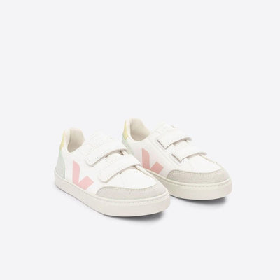Veja KIDS Small V - 12 Chromefree White Multico Jade - Studio Play