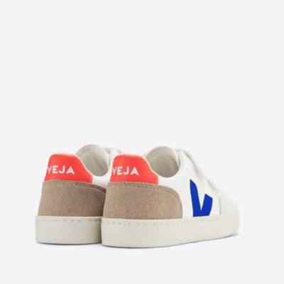 Veja KIDS Small V - 12 Velcro Leather White Multico Miel - Studio Play