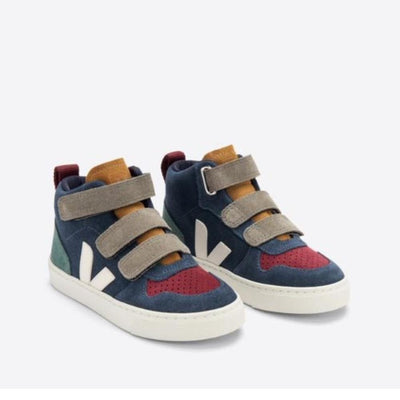 Veja KIDS V-10 Mid Velcro Suède Multico Nautico Cyprus