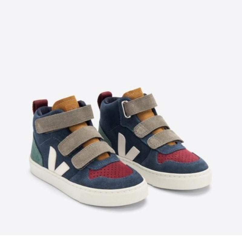 Veja KIDS V-10 Mid Velcro Suède Multico Nautico Cyprus