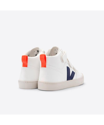 Veja KIDS V - 10 Mid Velcro White Cobalt Orange - Studio Play