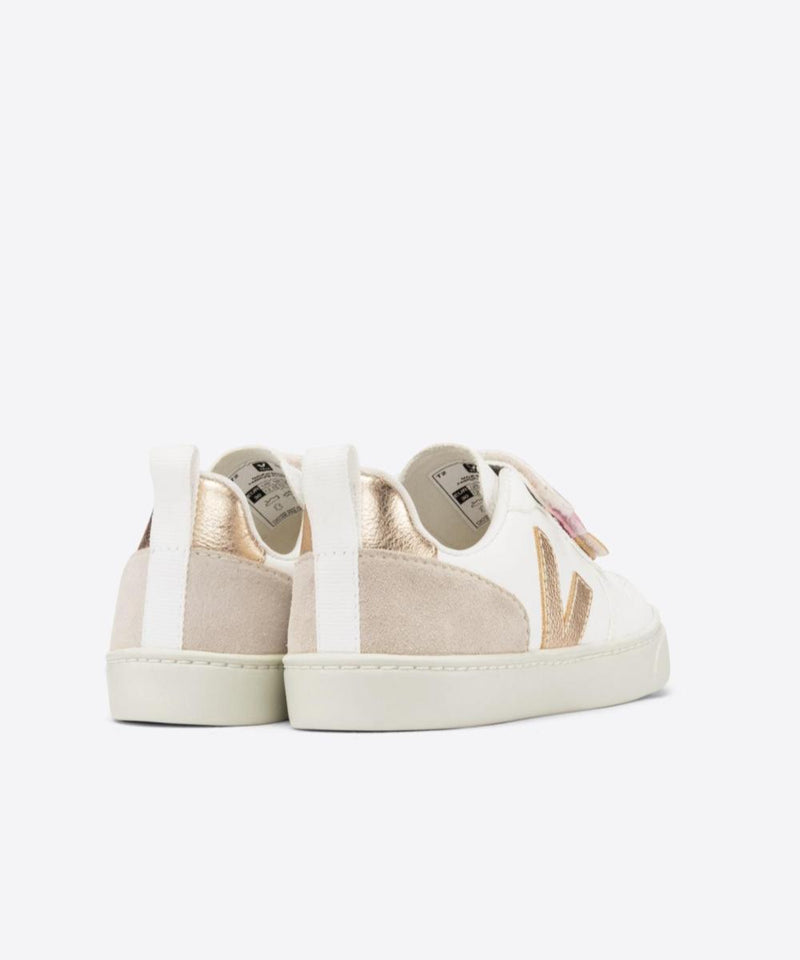 Veja Small V-10 Velcro Chromefree Multico White Shiny