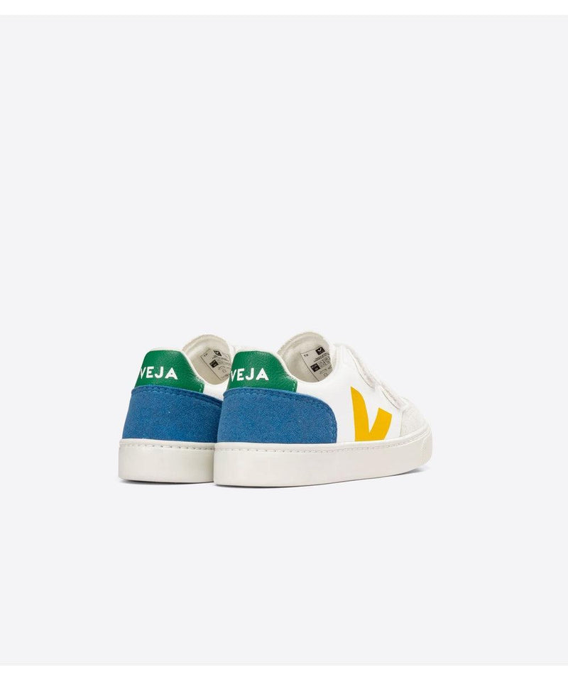 Veja Small V-12 Chromefree White Multico Indigo