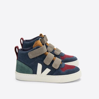 Veja V - 10 Mid Velcro Suède Multico Nautico Cyprus (n) - Studio Play