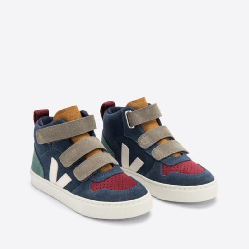 Veja V - 10 Mid Velcro Suède Multico Nautico Cyprus (n) - Studio Play